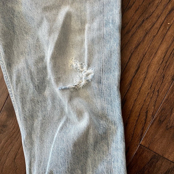 Agolde Riley High Rise Straight Leg Crop Denim Jeans - Picture 8 of 14